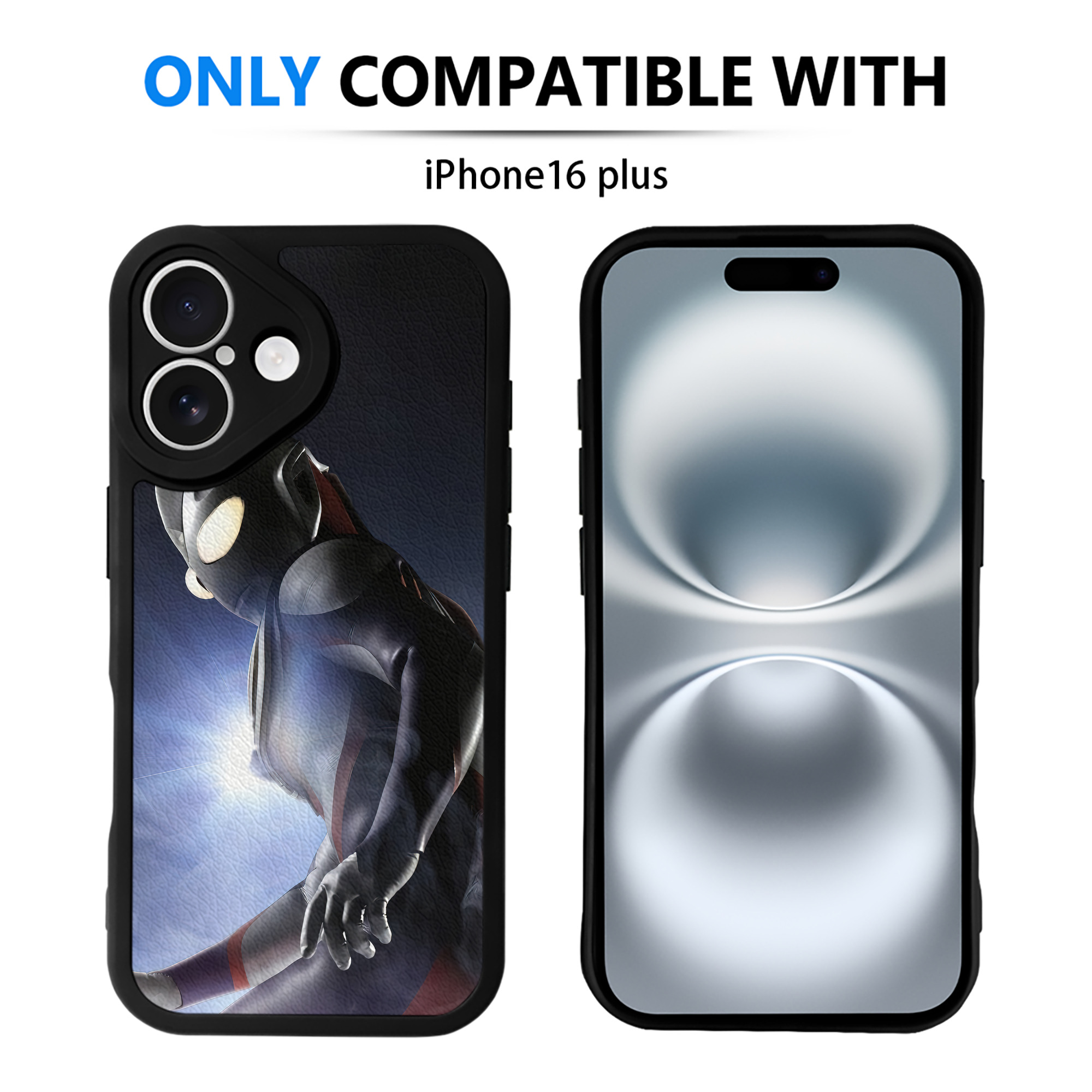 （画像用） ウルトラマン Ultraman 【iPhone 16シリーズ対応】シリコンスマホケース（レザー調） 材質：シリコン